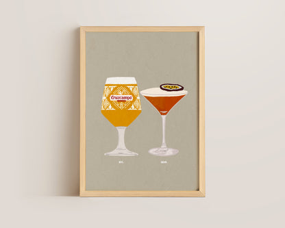 Cruzcampo & Pornstar Martini Print