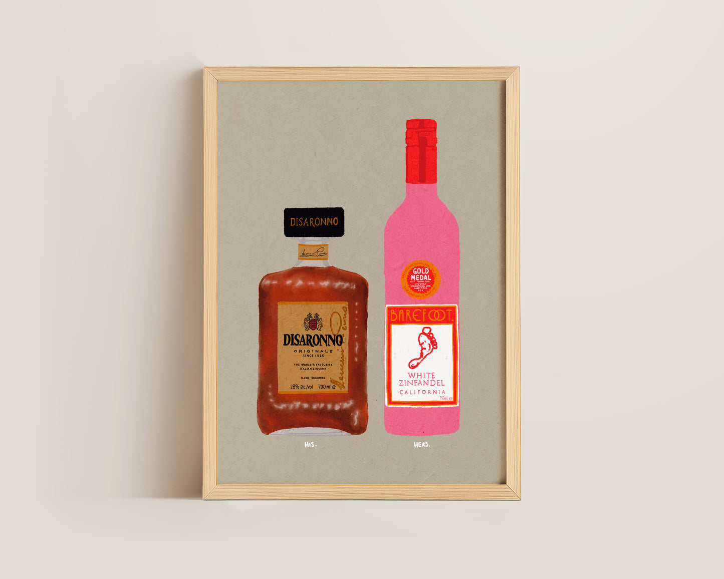 Disaronno & White Zinfandel Print