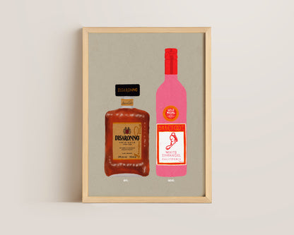 Disaronno & White Zinfandel Print