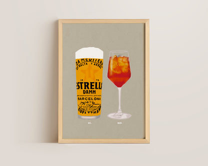 Estrella & Aperol Spritz Print