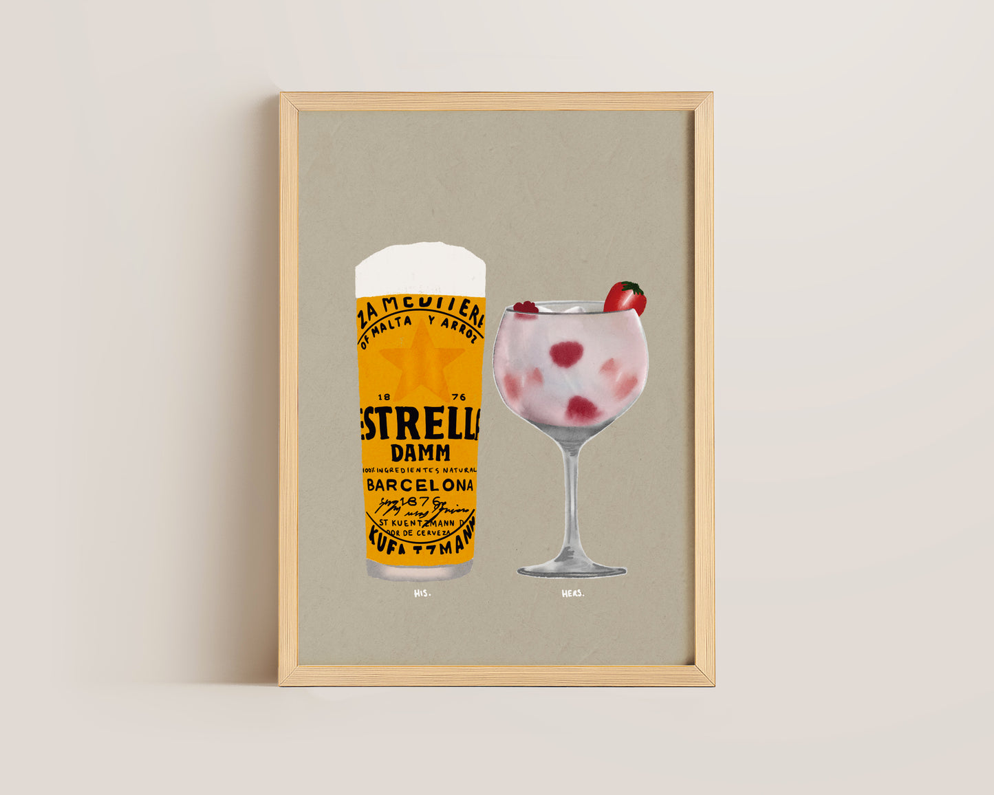 Estrella & Pink Gin Print