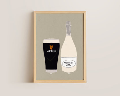 Guinness & Prosecco Print