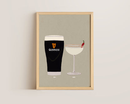 Guinness & Spicy Marg Print
