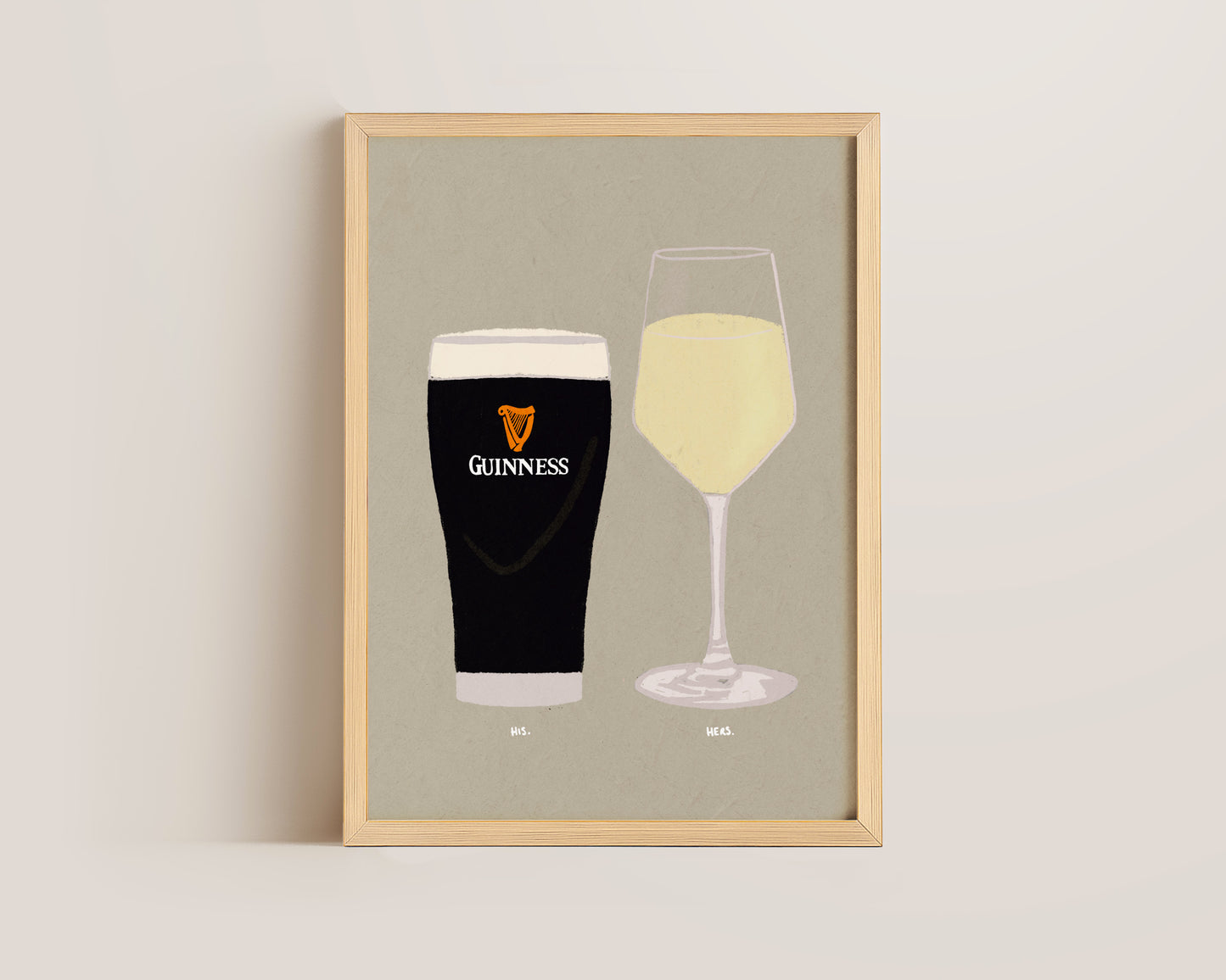 Guinness & White Wine Print
