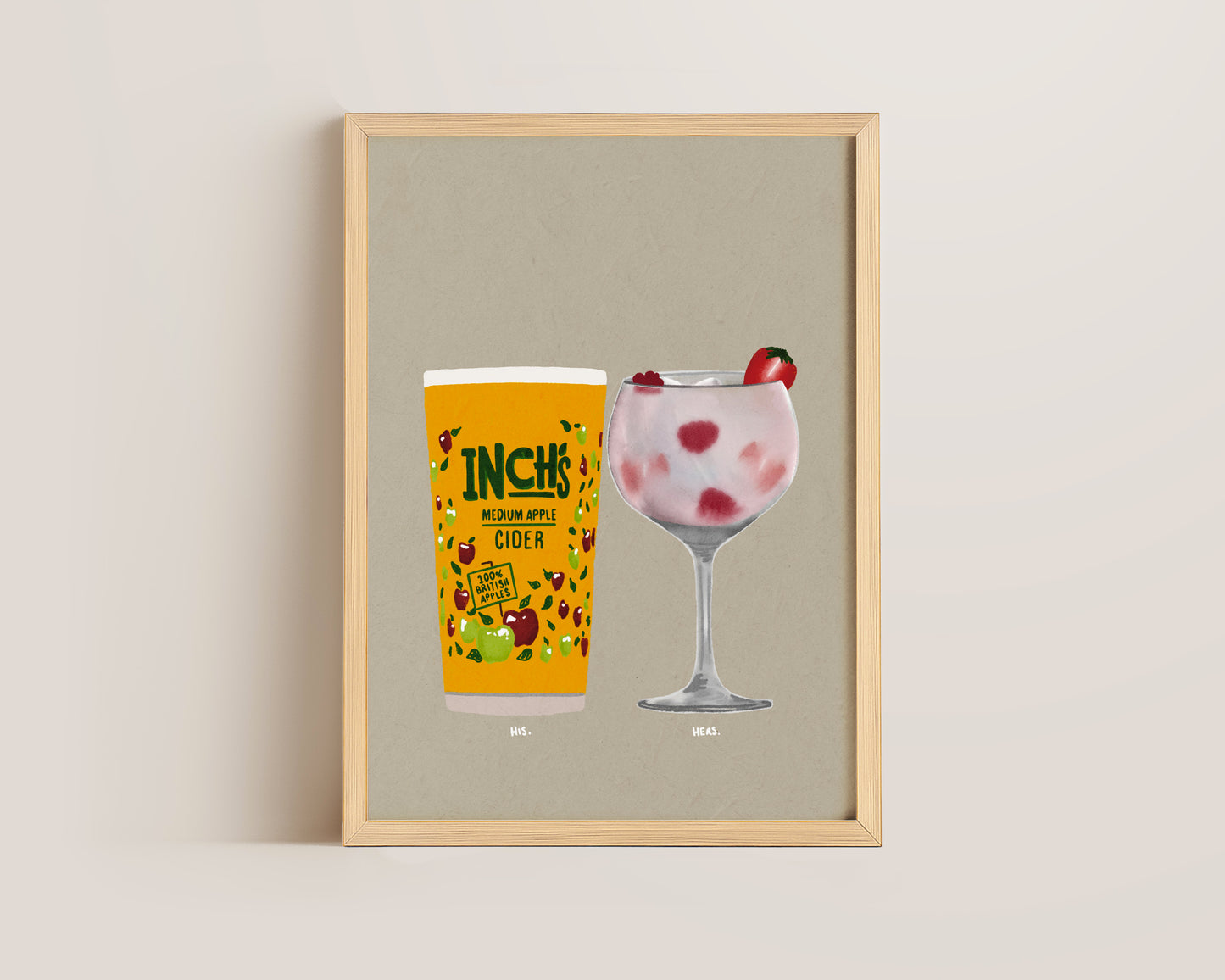 Inch's & Pink Gin Print