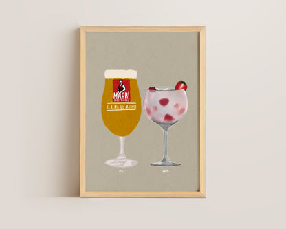 Madri & Pink Gin Print