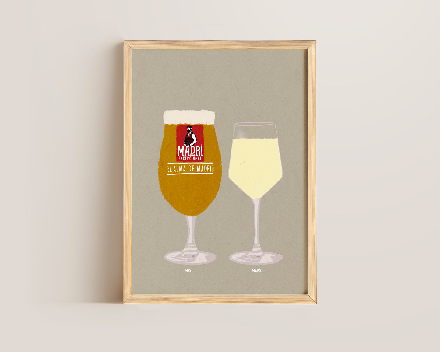 Madri & White Wine Print