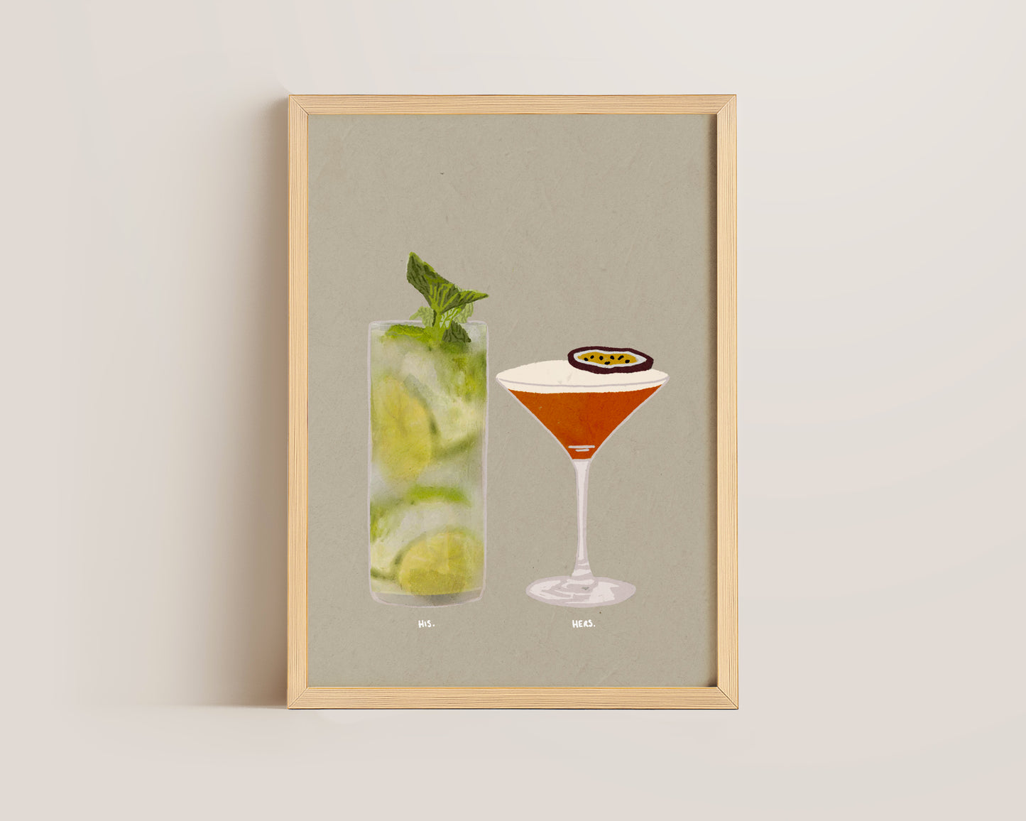 Mojito & Pornstar Martini Print