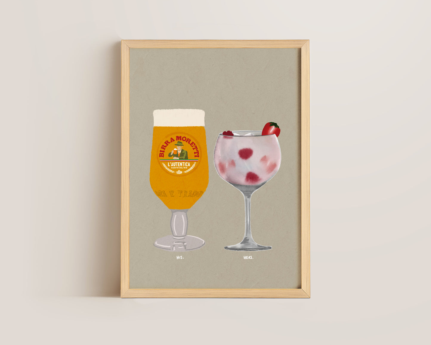 Moretti & Pink Gin Print