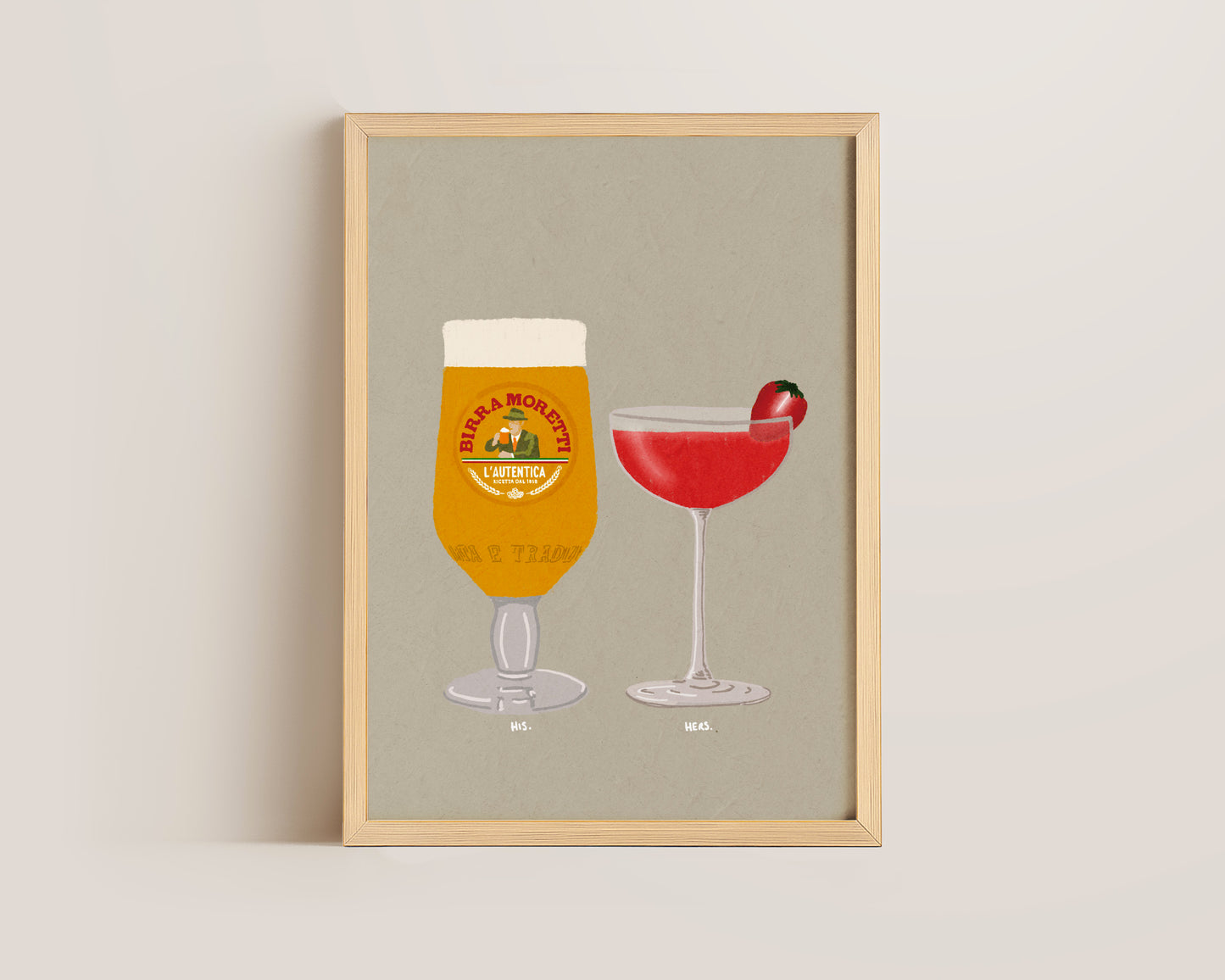 Moretti & Strawberry Daiquiri Print