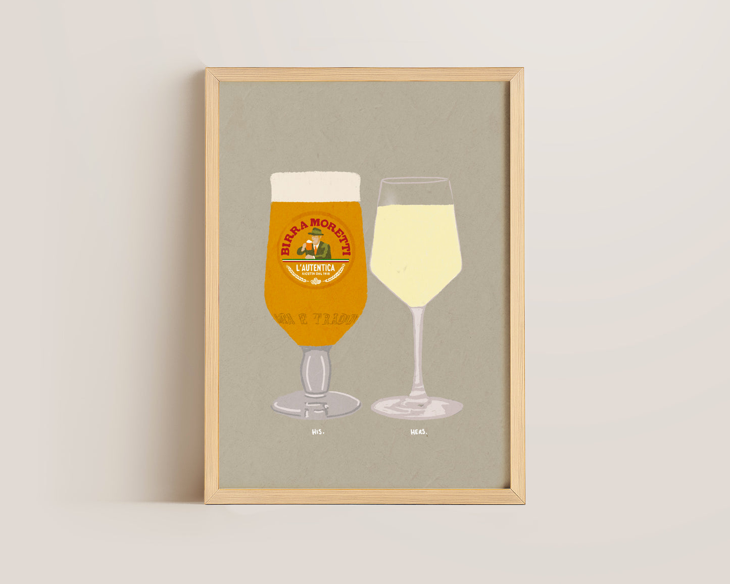 Moretti & White Wine Print