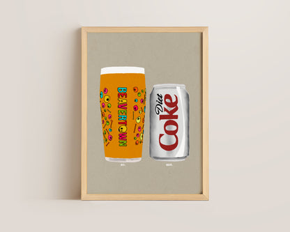 Neck Oil & Diet Coke Print