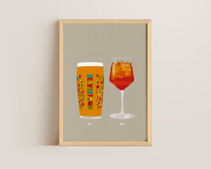 Neck Oil & Aperol Print