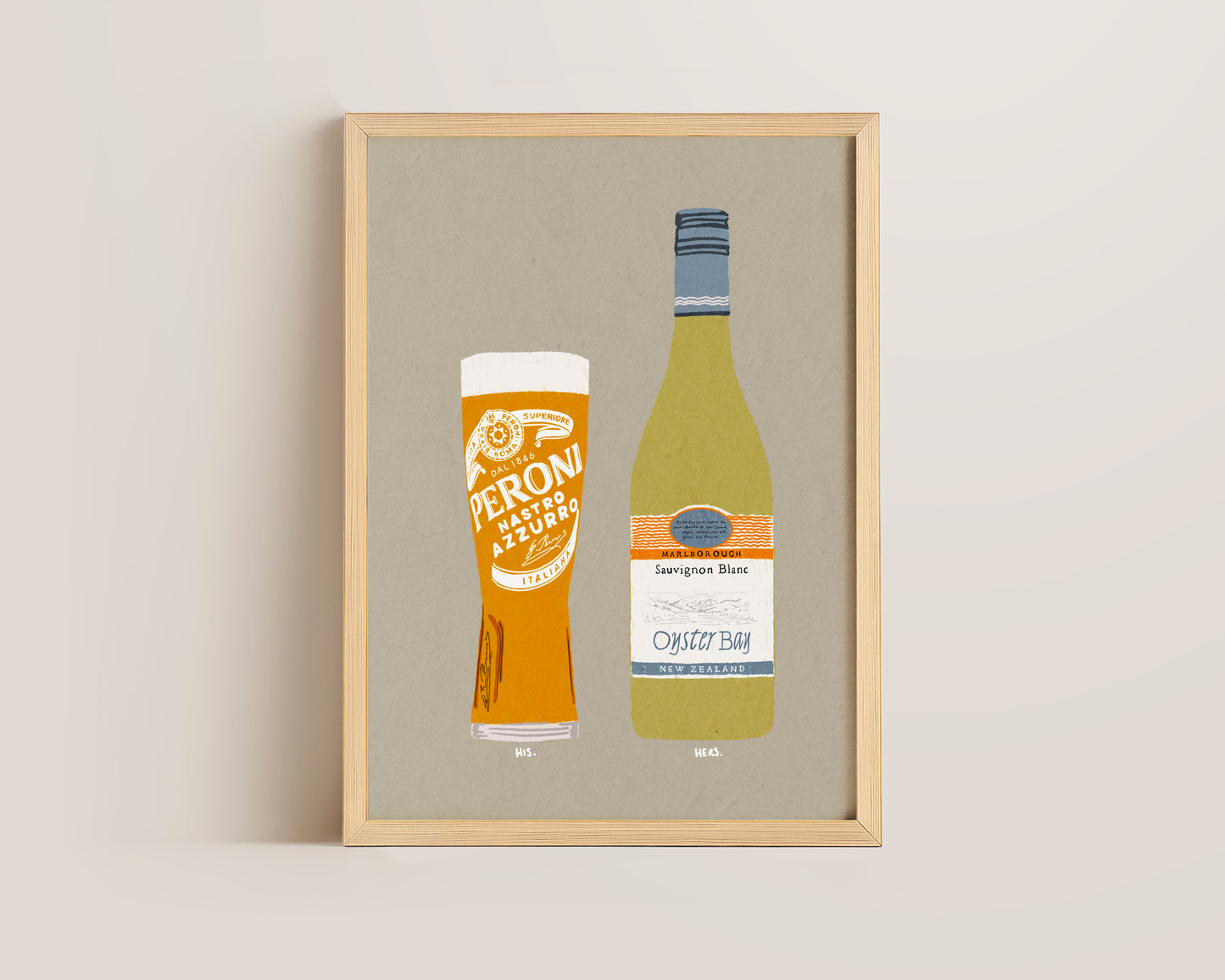 Peroni & Oyster Bay Print