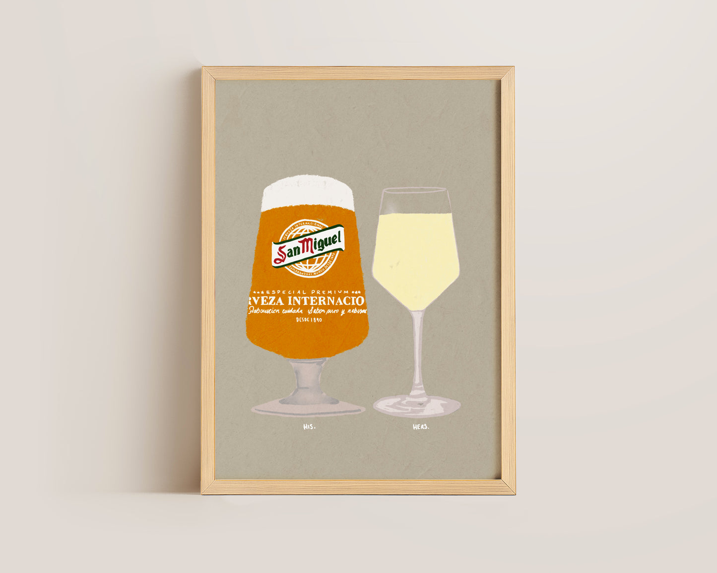 San Miguel & White Wine Print