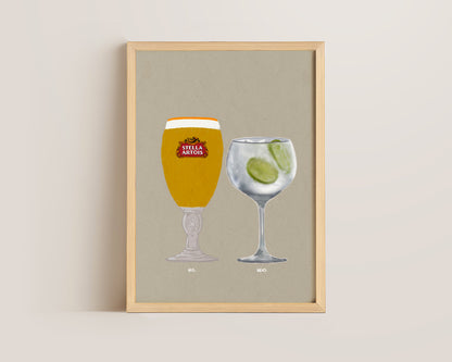 Stella & Gin & Tonic Print