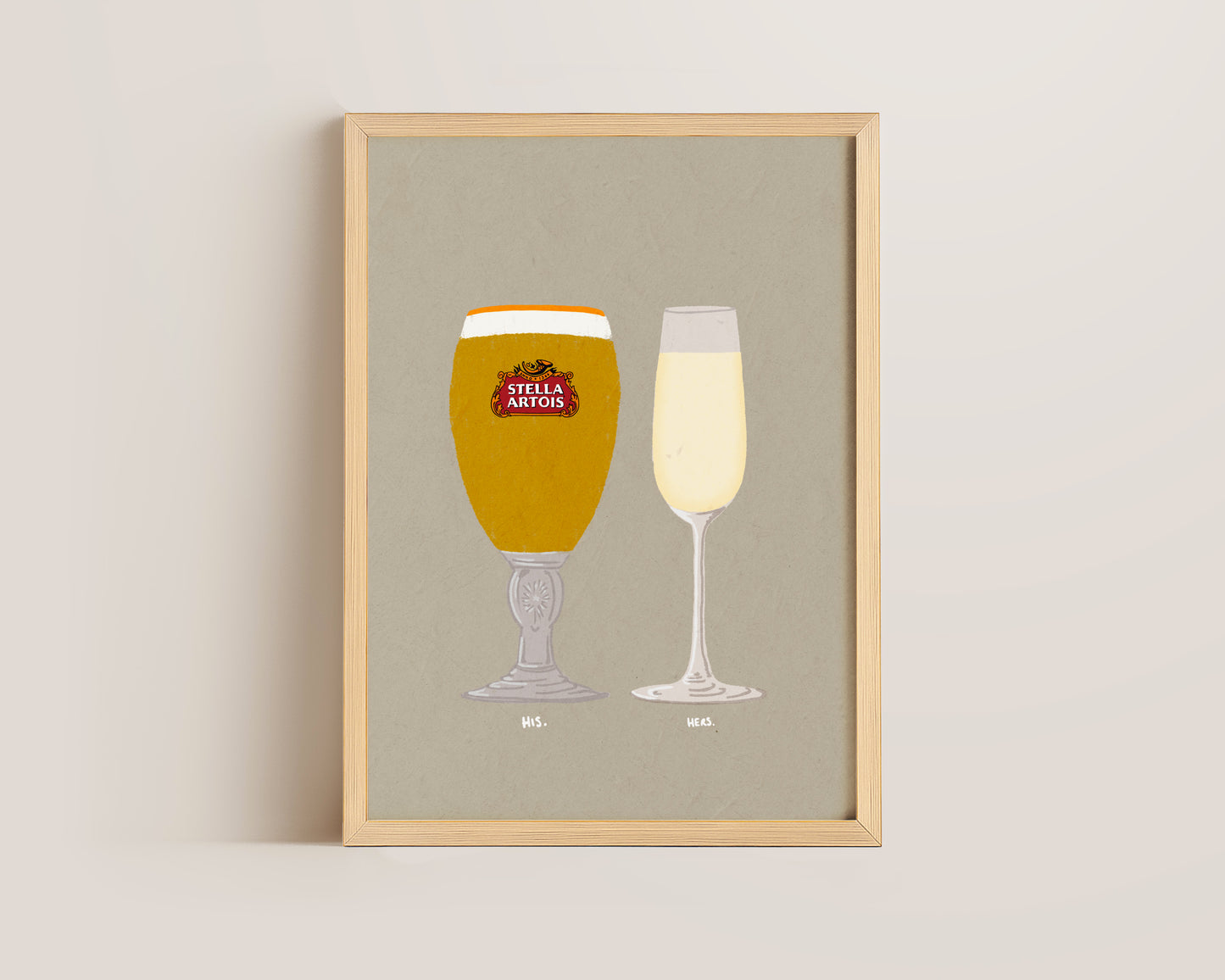 Stella & Prosecco Glass Print