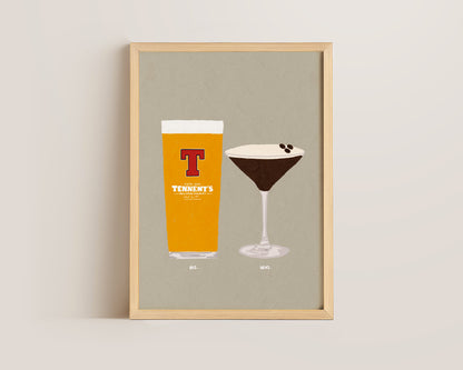 Tennents & Espresso Martini Print