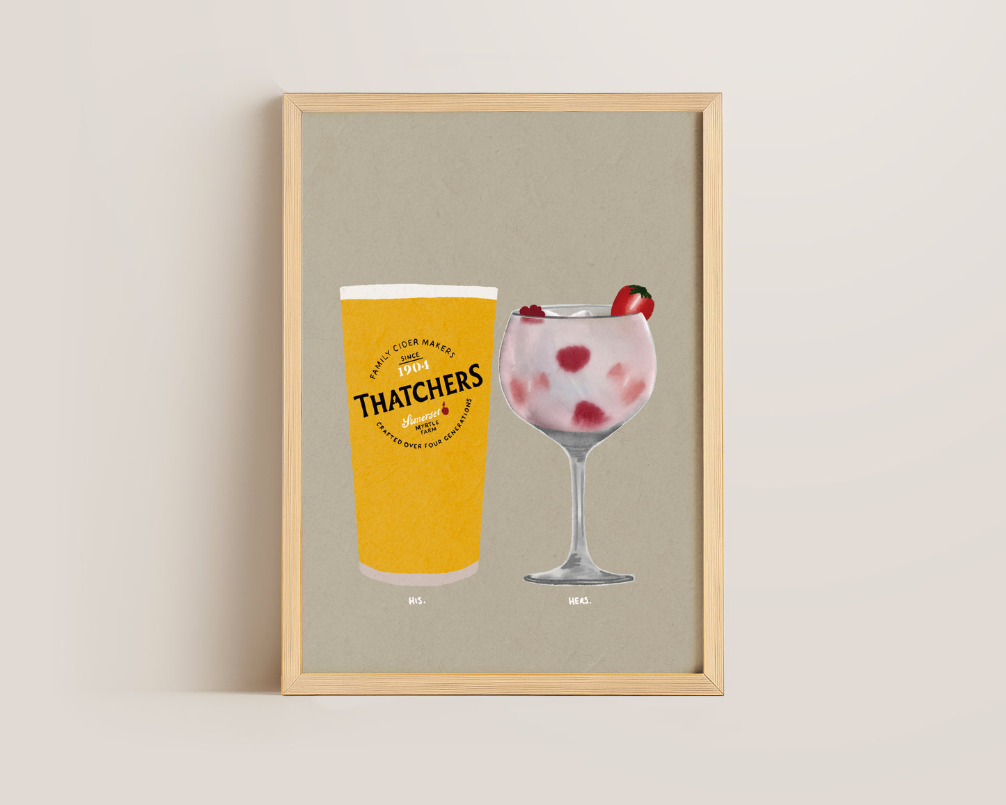 Thatchers & Pink Gin Print