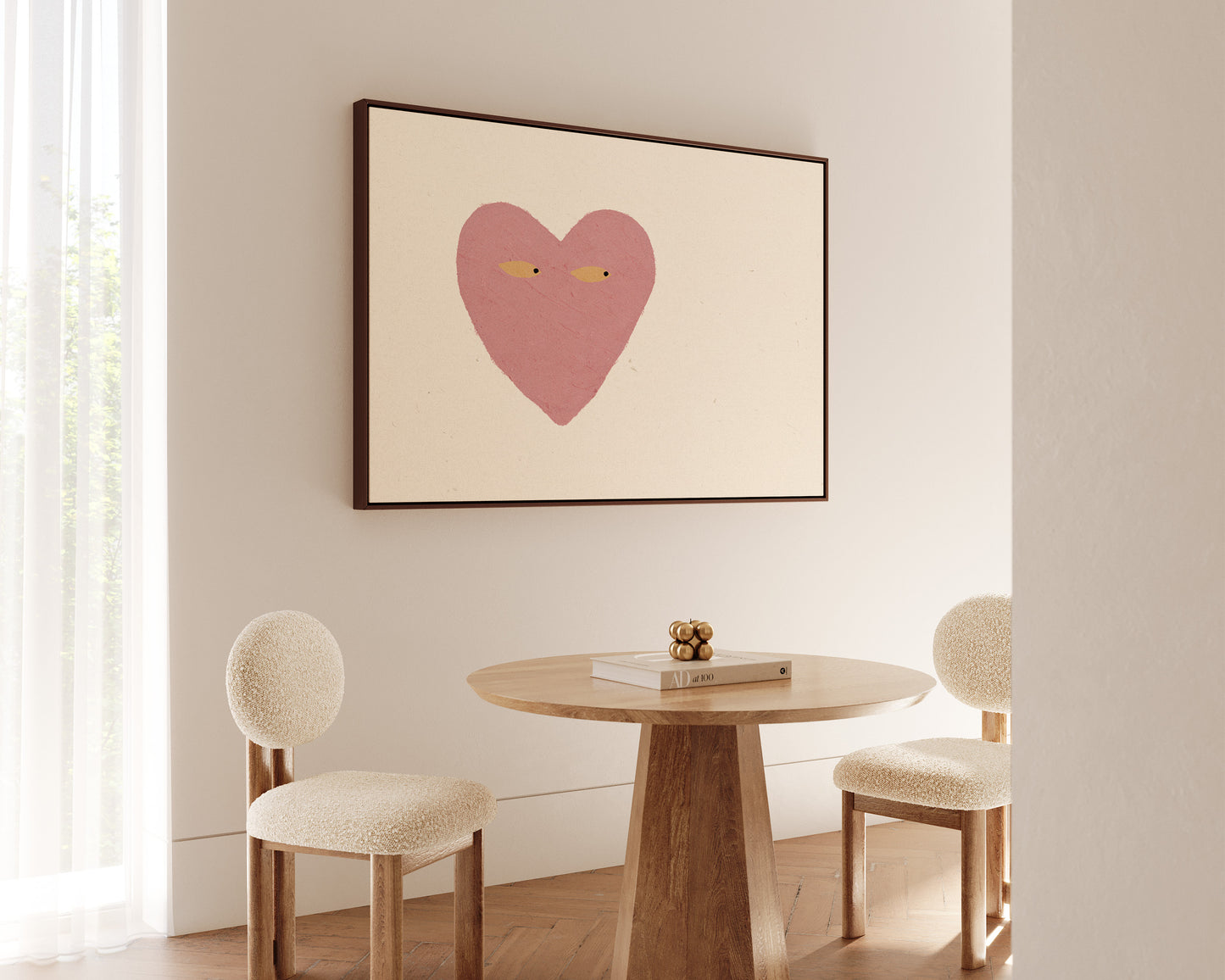 Dusty Pink Side Eye Canvas