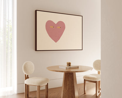 Dusty Pink Side Eye Canvas