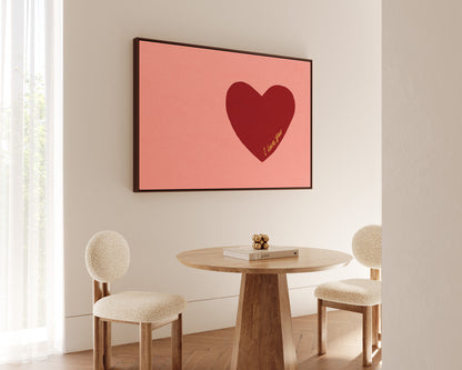 I Love You Heart Canvas