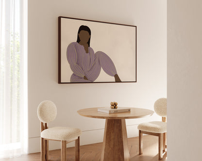 Purple Striped Lady Canvas