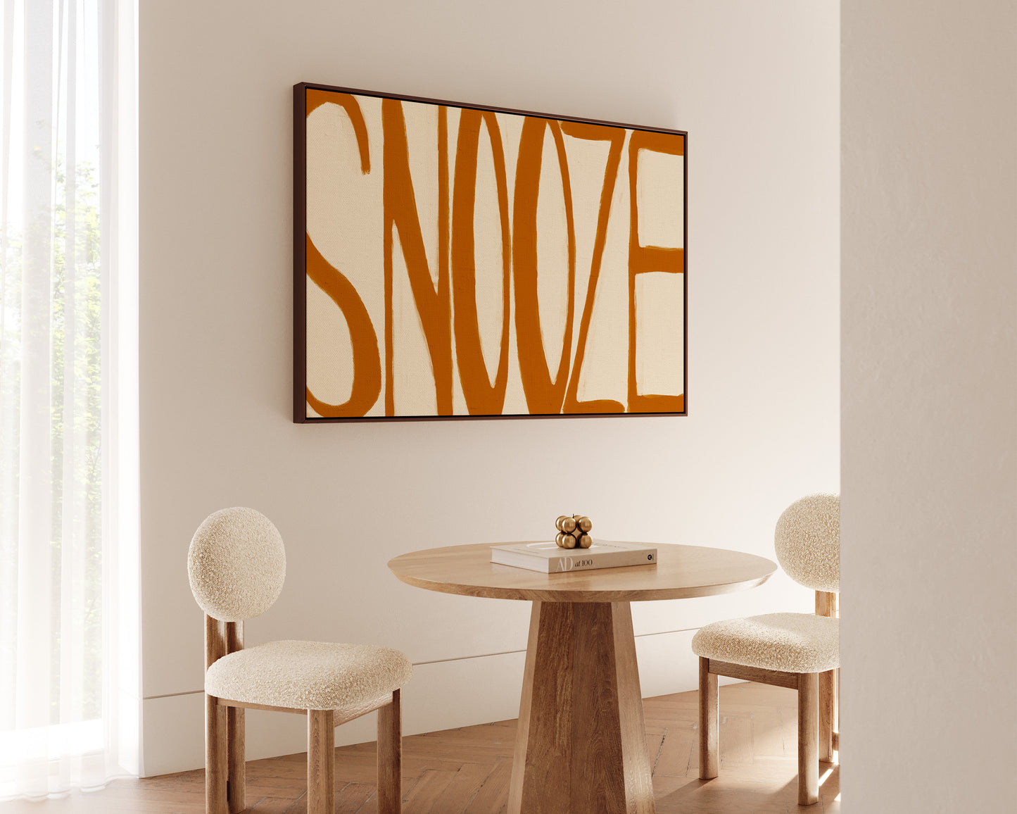 Snooze Burnt Orange Canvas