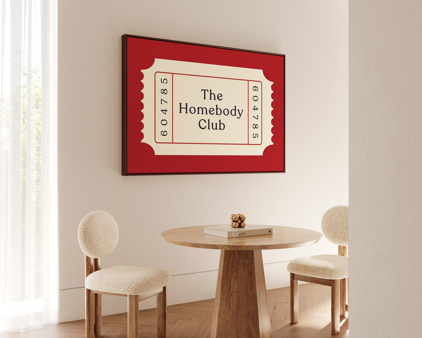 The Homebody Club Ticket Canvas