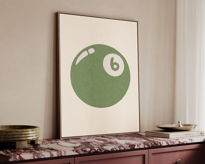 6 Ball Green Canvas