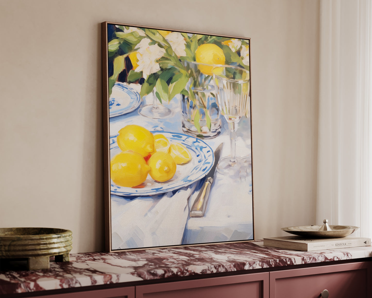 Bowl Of Lemons Canvas