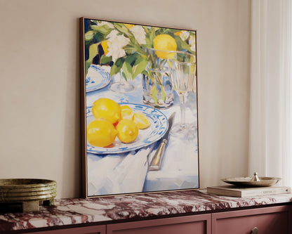 Bowl Of Lemons Canvas