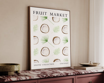 Fruit Market Coconut Canvas