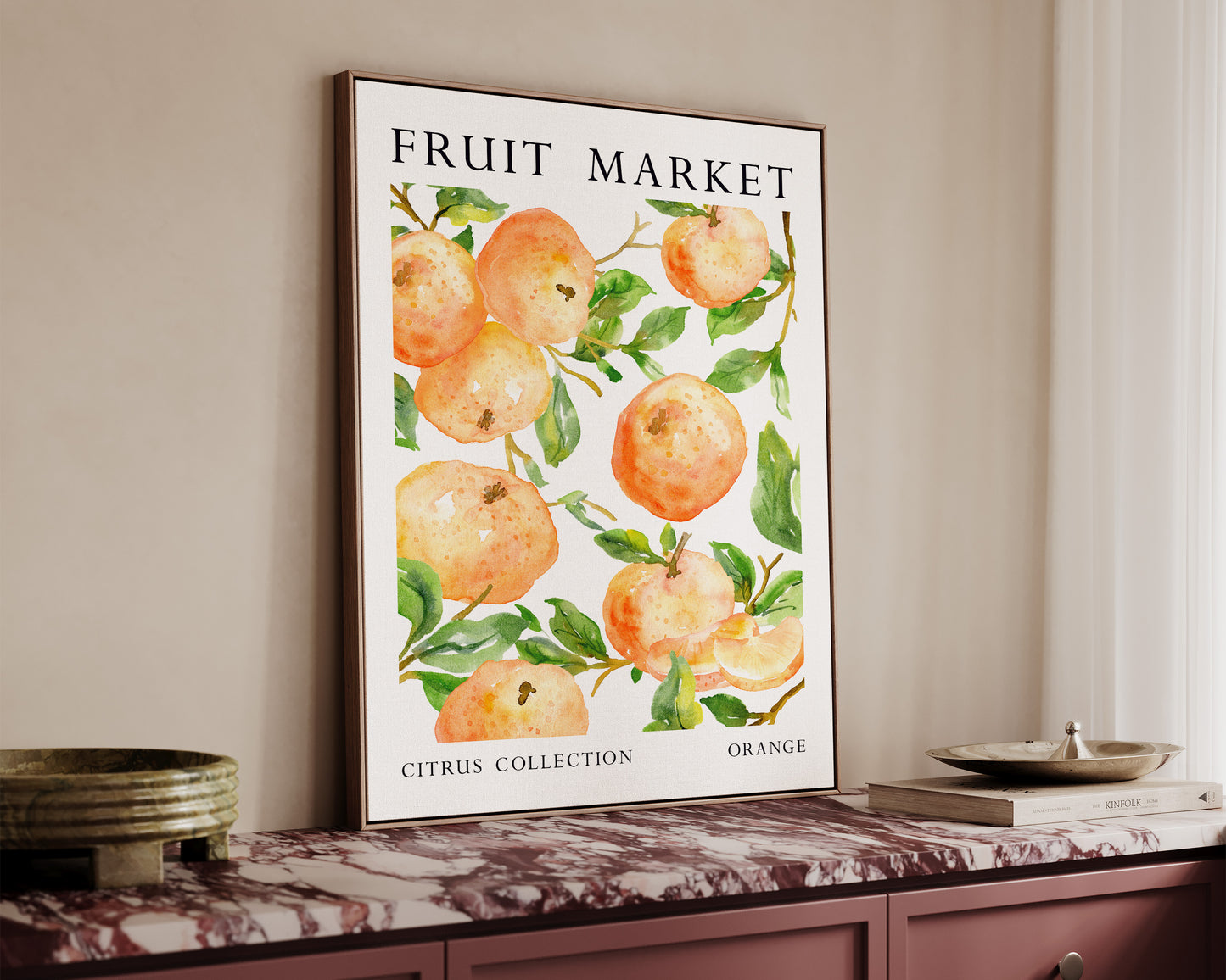 Fruit Market Orange Canvas