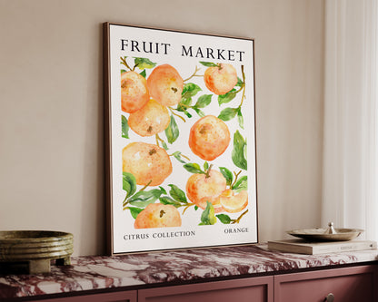Fruit Market Orange Canvas