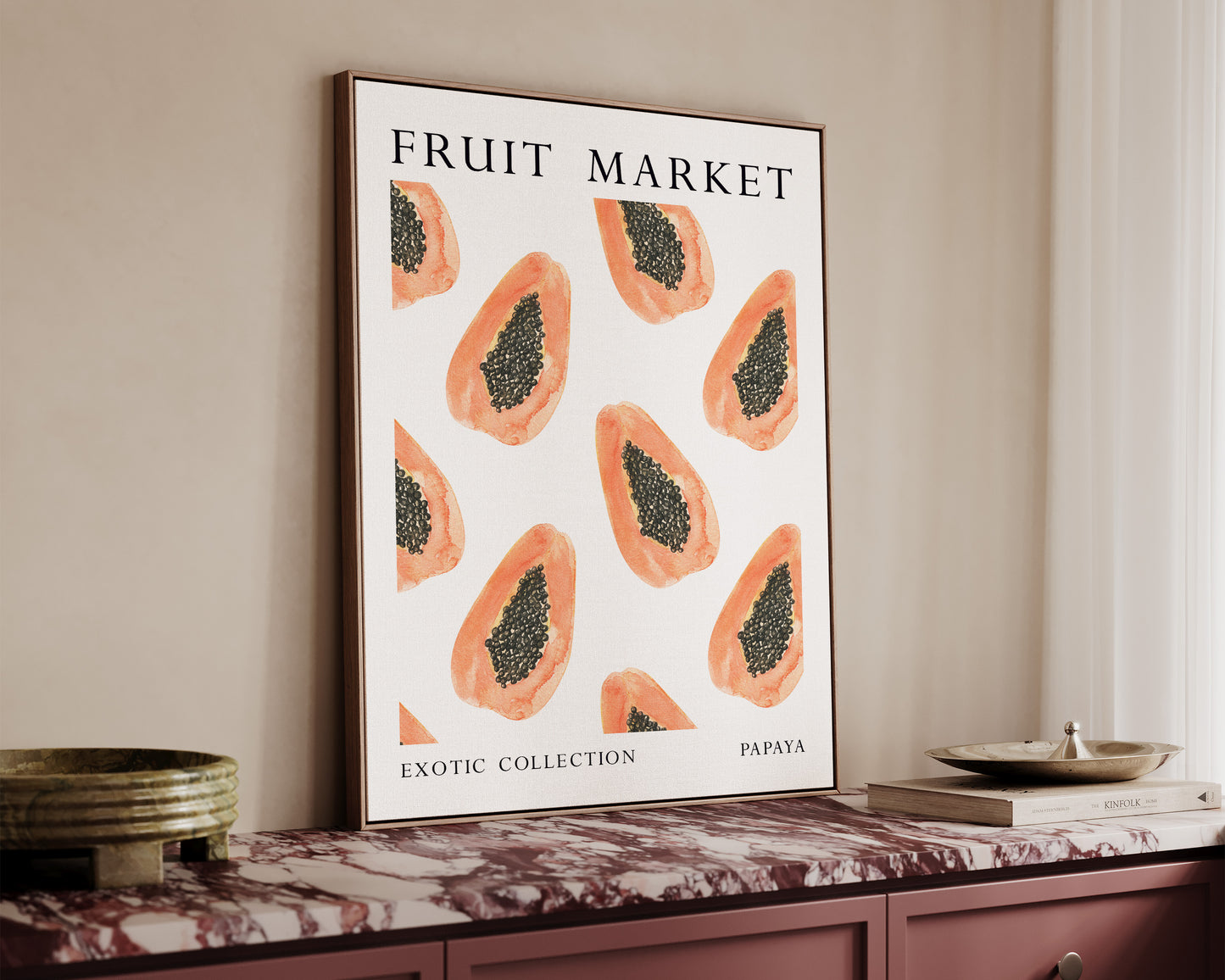 Fruit Market Papaya Canvas