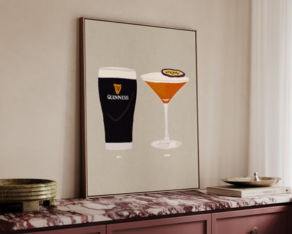 Guinness & Pornstar Martini Canvas