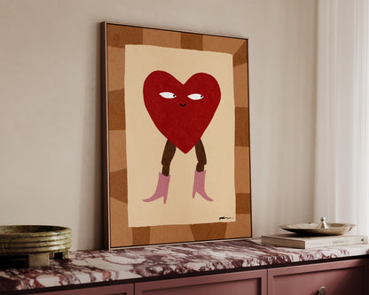 Heart Cowgirl Canvas
