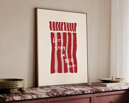 Lets Stay In Bed Canvas
