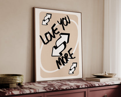 Love You More Neutral Canvas