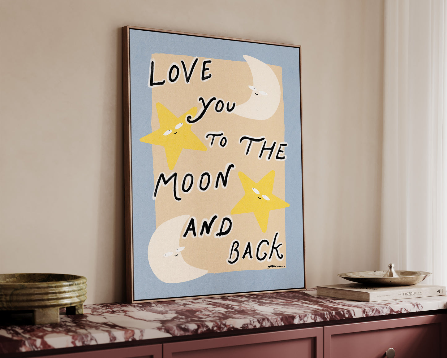 The Moon & Back Canvas