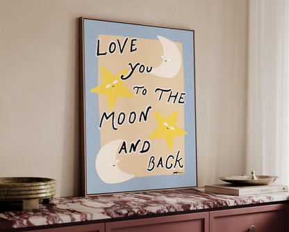 The Moon & Back Canvas