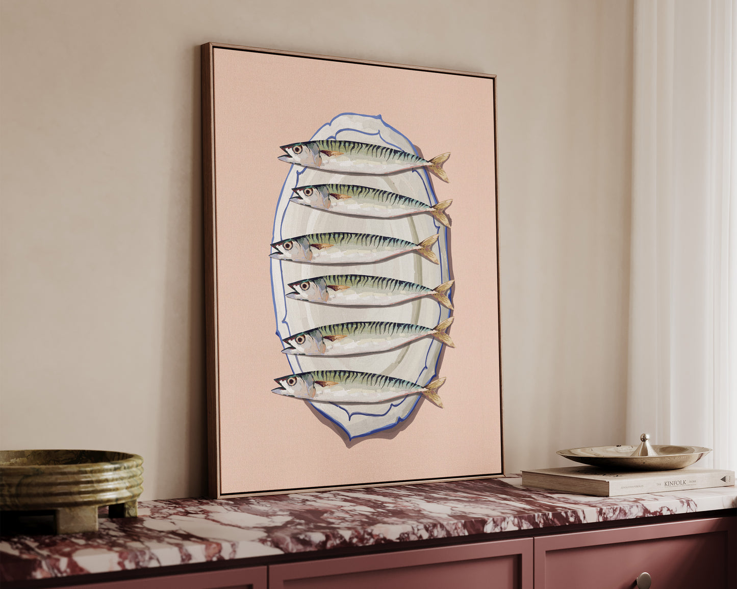 Mackerel Platter Canvas