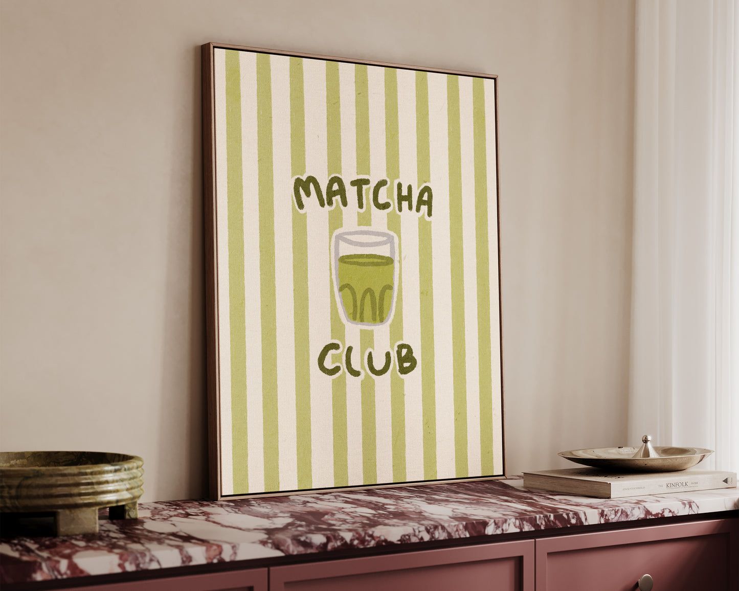 Matcha Club Stripes Canvas