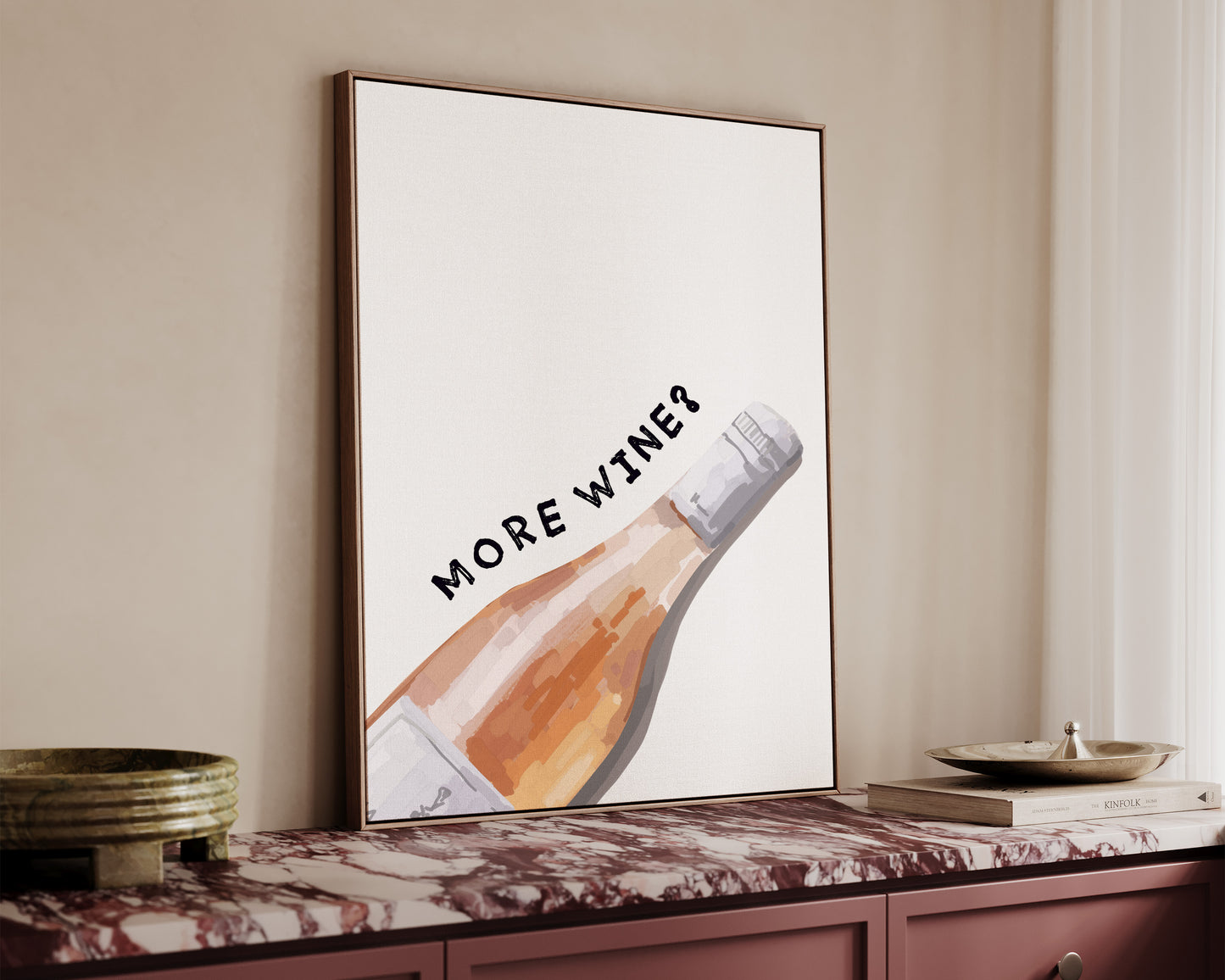 More Wine Canvas