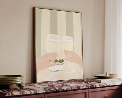 Olives & Wine Canvas