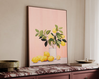 Pink Lemons Canvas