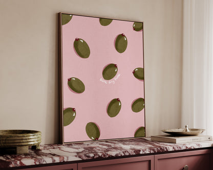 Pink Olives Canvas
