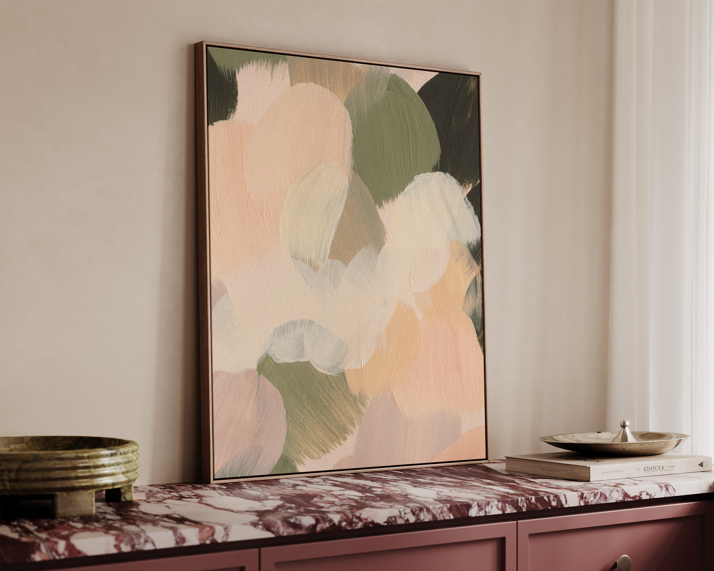 Pink & Green No. 3 Canvas