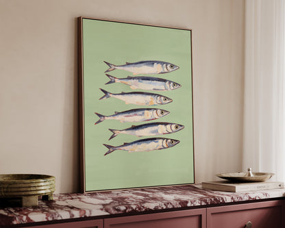 Green Sardines Canvas